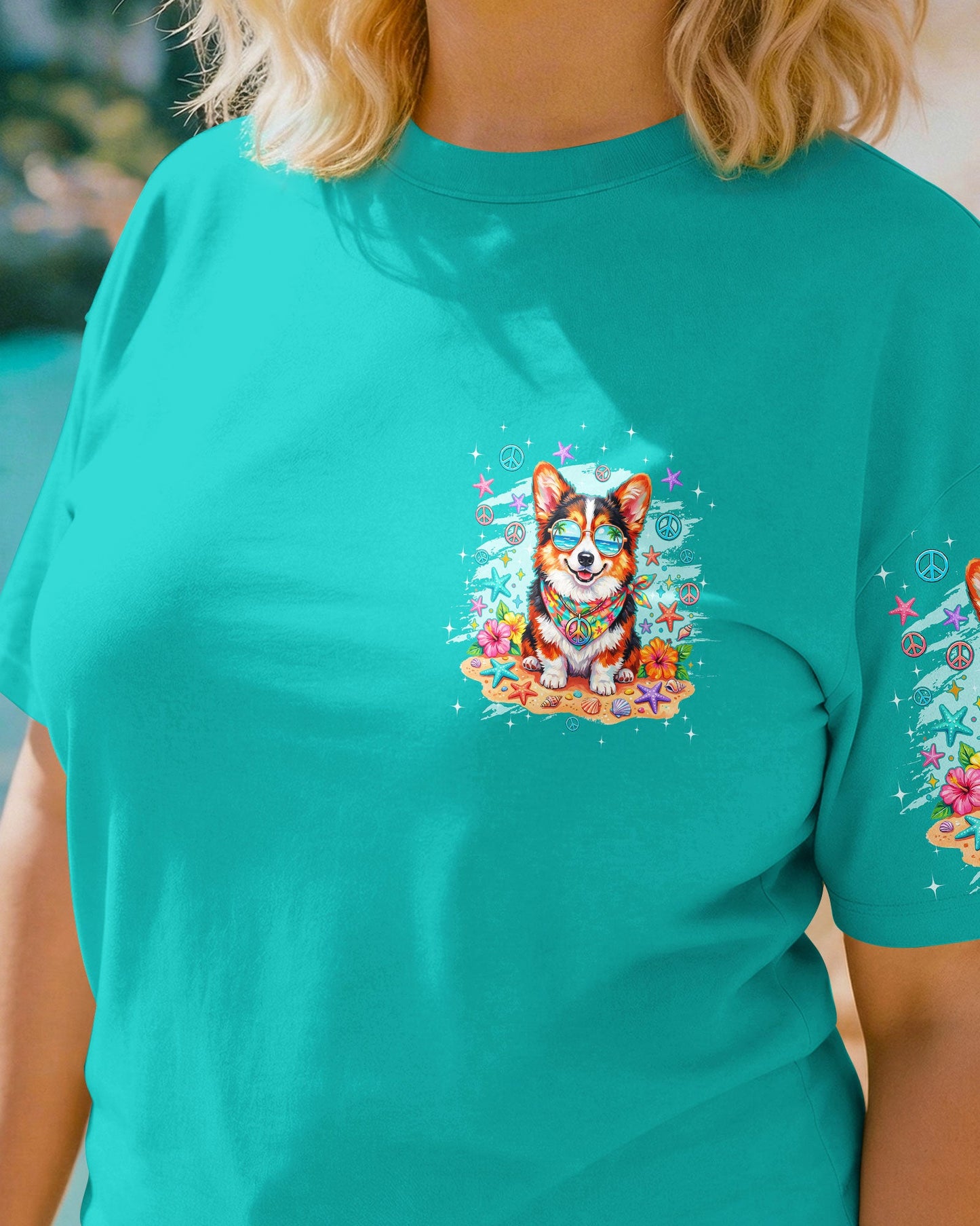 WHISPER WORDS OF WISDOM LET IT BE CORGI BEACH DOG ALL OVER PRINT - TYQY0405261
