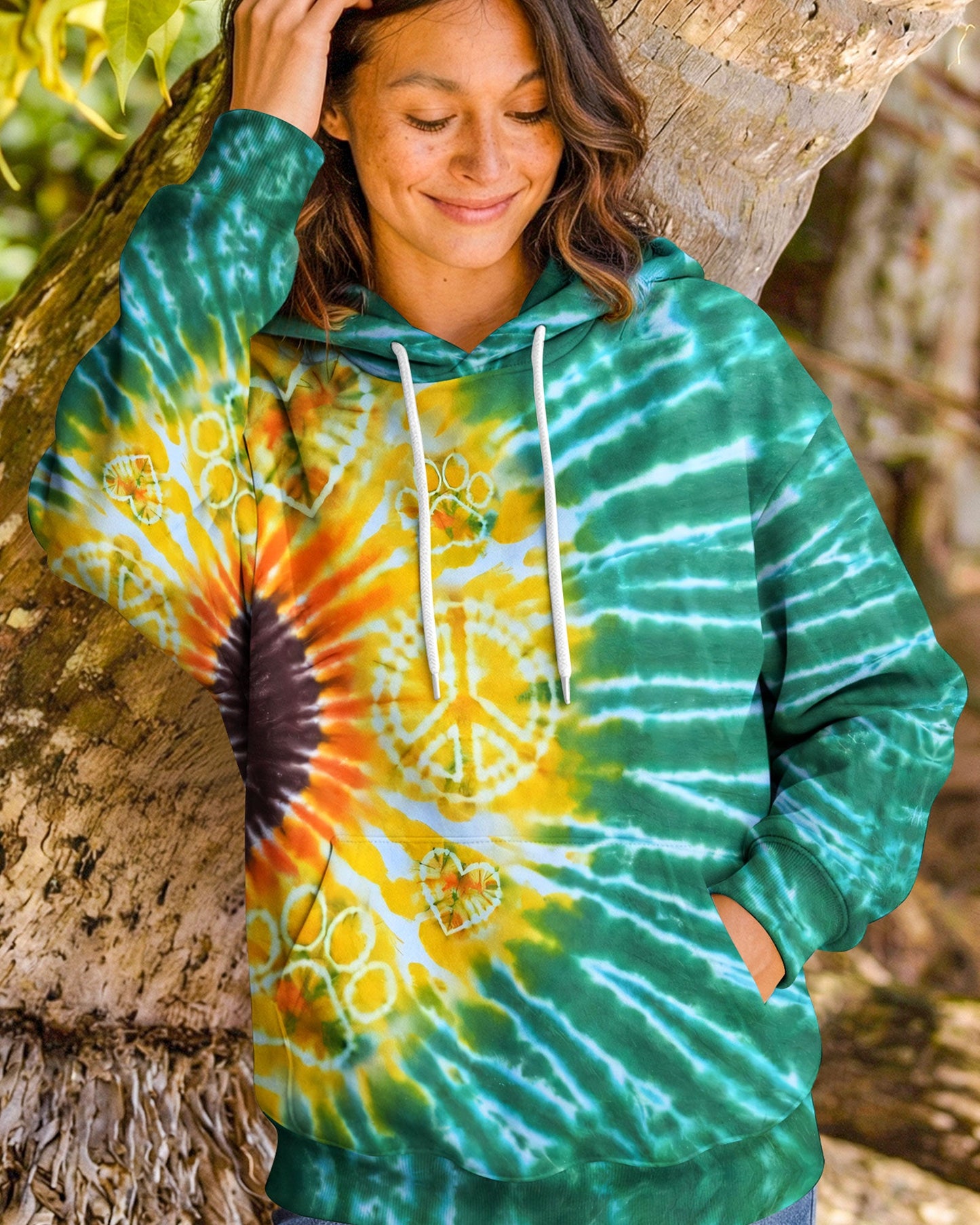 PEACE HEART PAW SUNFLOWER ALL OVER PRINT - TYQY1704263