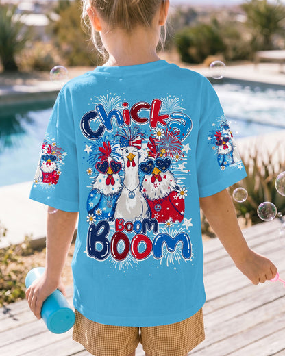 CHICKA BOOM BOOM HIPPIE CHICKEN KIDS ALL OVER PRINT - TY0406262