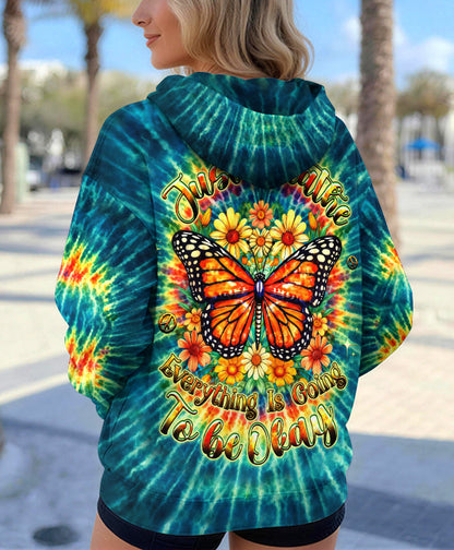 JUST BREATHE BUTTERFLY FLORAL SWIRL ALL OVER PRINT - TLHG0704262
