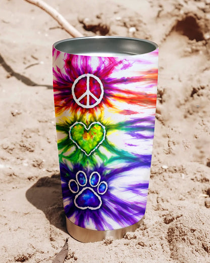 PEACE LOVE PAW PRINT SWIRL TUMBLER  - TLHG1304267