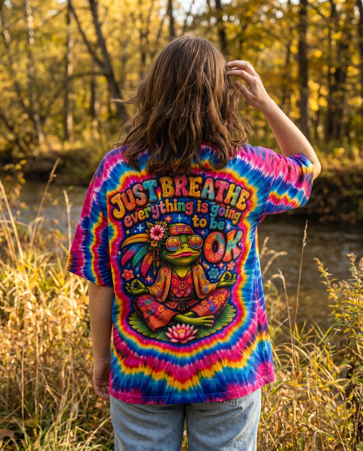 JUST BREATHE FROG SWIRL ALL OVER PRINT - KMTM2105261