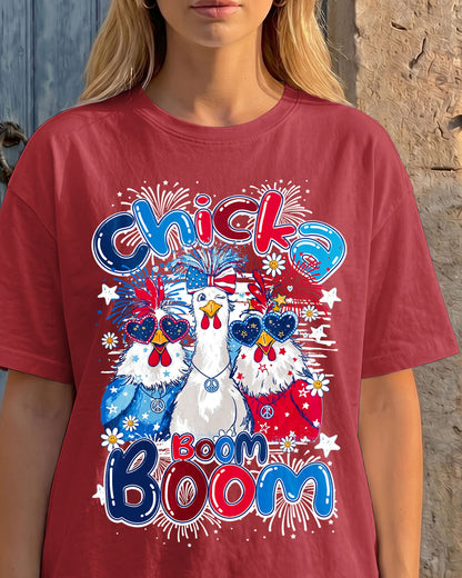 CHICKA BOOM BOOM HIPPIE CHICKEN COTTON SHIRT - TY0506261