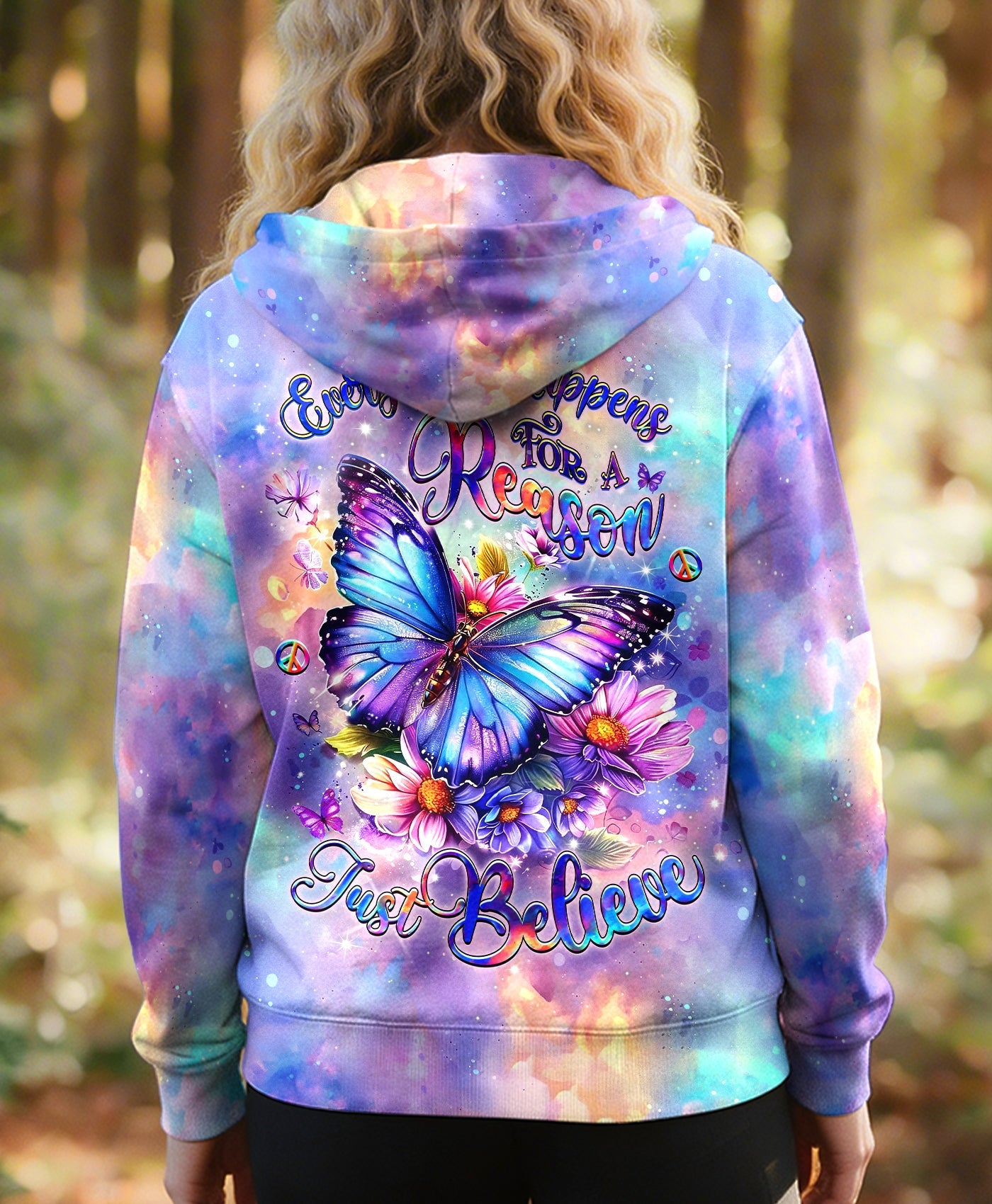 JUST BELIEVE BUTTERFLY ALL OVER PRINT  - TLHG0505263