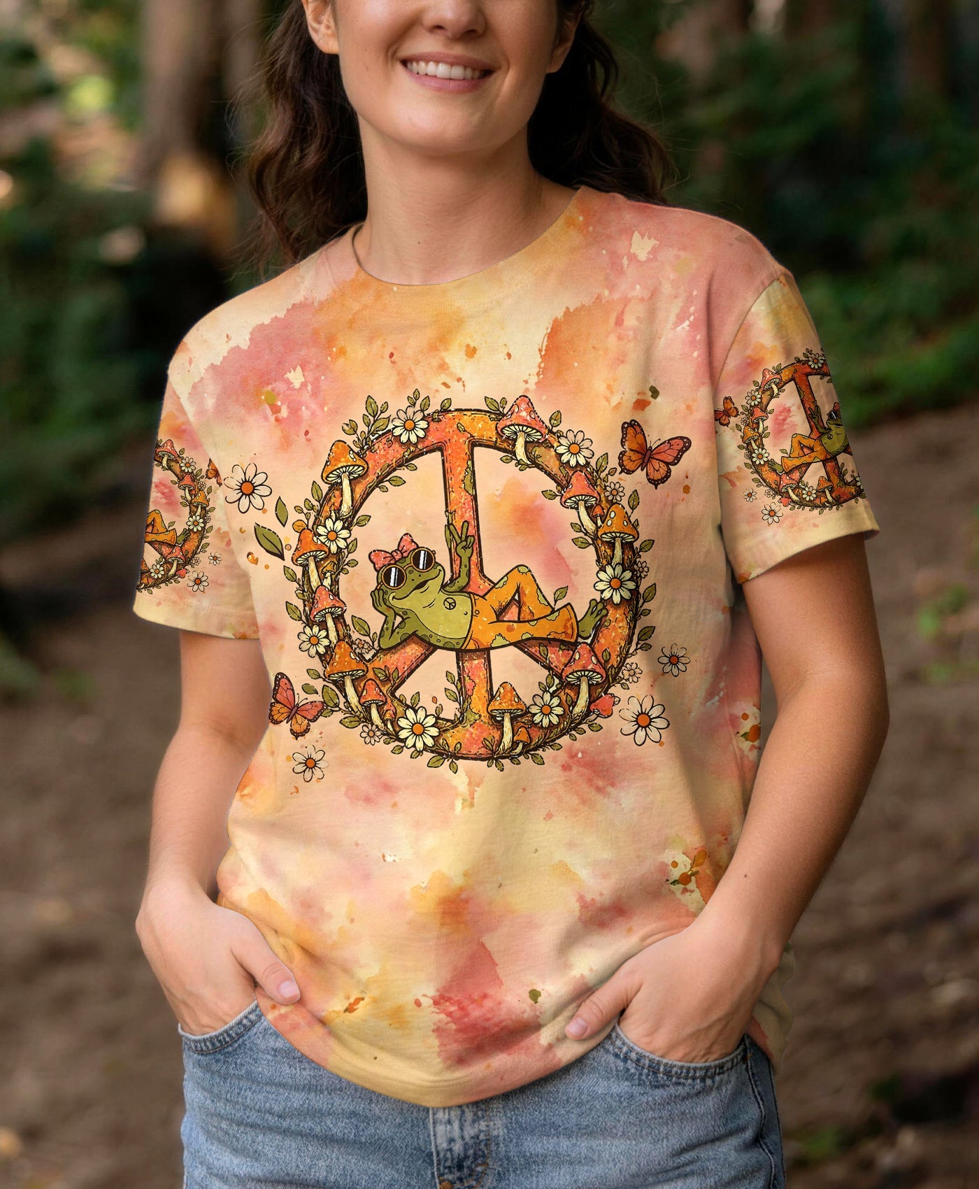 I WAS SIMPLY BORN TO DILLY DALLY FROG ALL OVER PRINT  - TLHG2804261