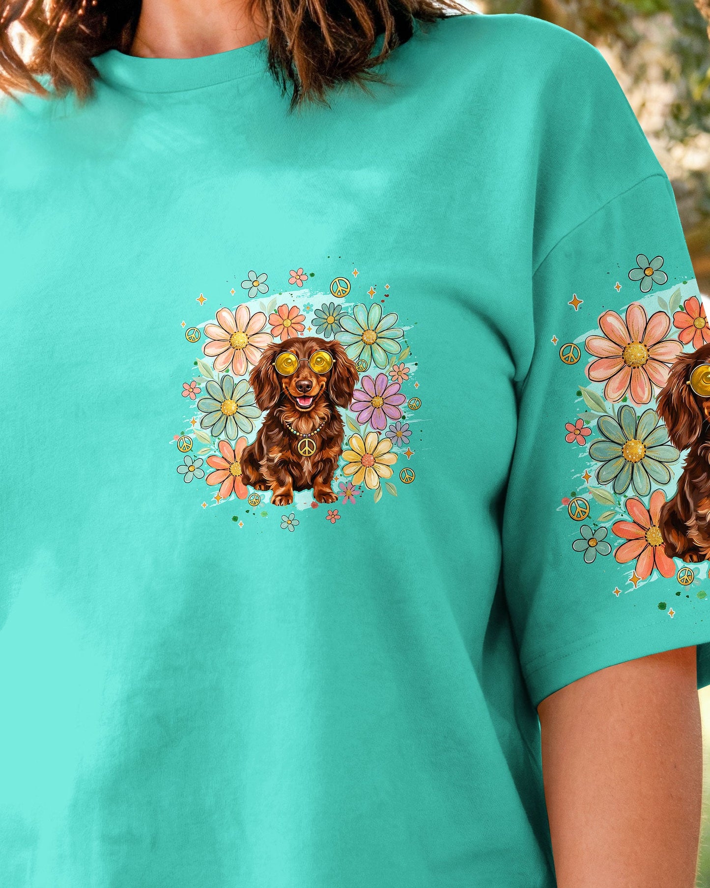 DON'T WORRY BE HAPPY DACHSHUND ALL OVER PRINT - TYQY1004261