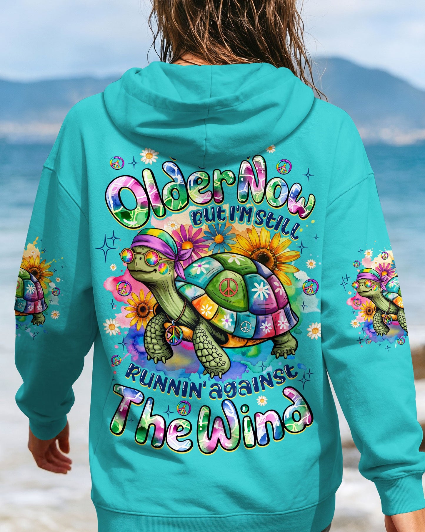RUNNING AGAINST THE WIND TURTLE ALL OVER PRINT - TYQY2505263