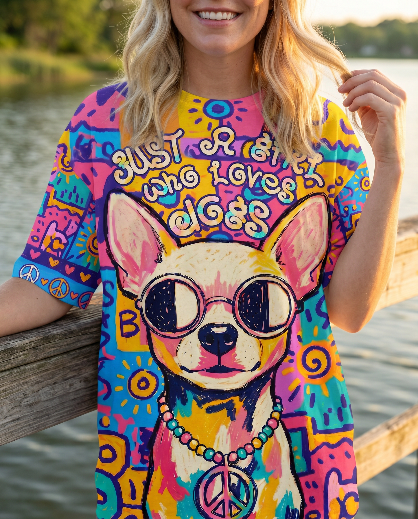 JUST A GIRL WHO LOVES DOGS ALL OVER PRINT - KMTM2004261