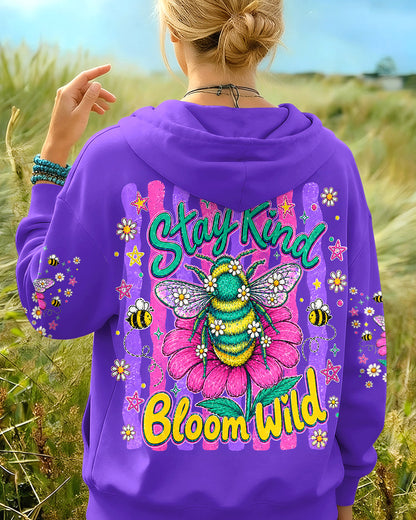 STAY KIND BLOOM WILD BEE ALL OVER PRINT - TLHG0705263