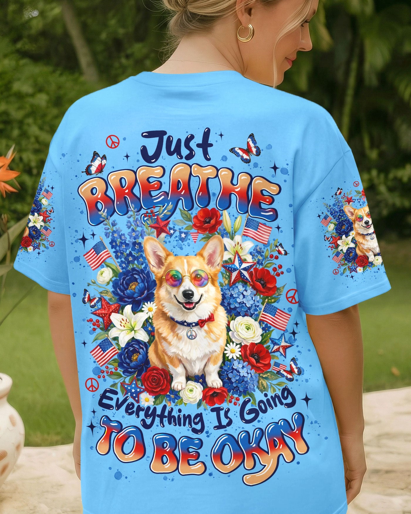 JUST BREATHE CORGI DOG ALL OVER PRINT - TYLN1405262