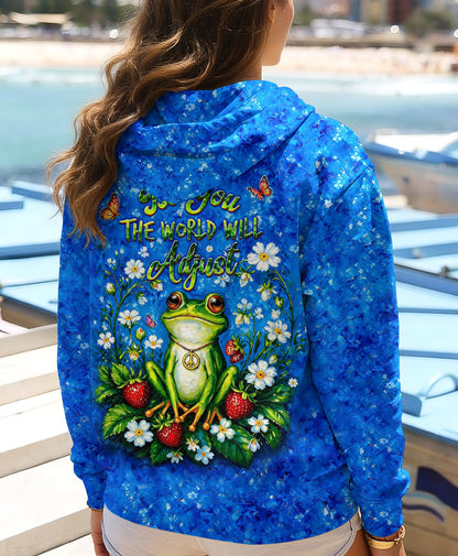 BE YOU THE WORLD WILL ADJUST FROG ALL OVER PRINT - TLHG0805264