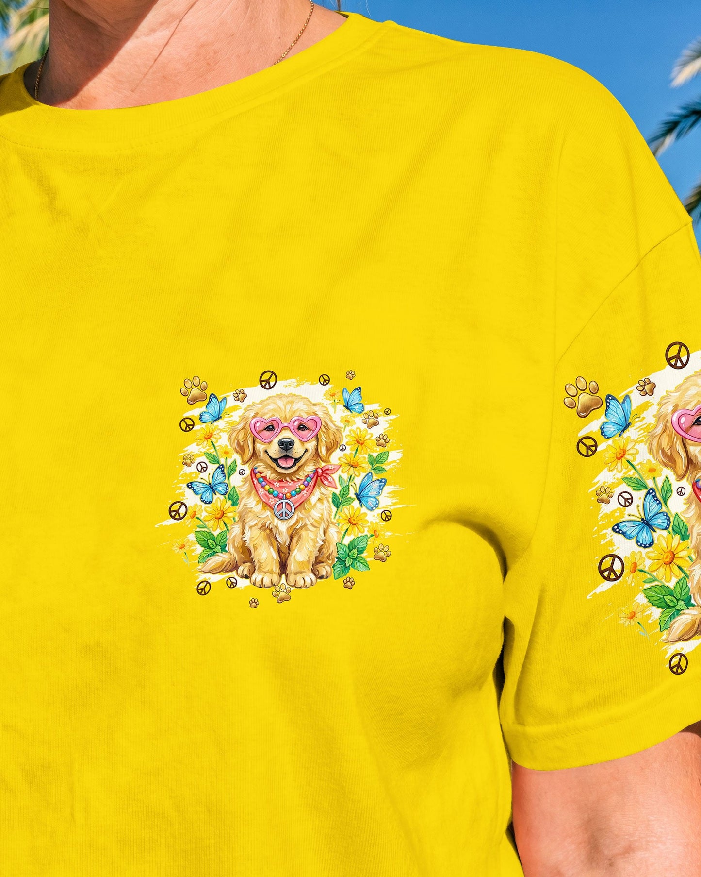 WHISPER WORDS OF WISDOM LET IT BE GOLDEN RETRIEVER PUPPY DOG ALL OVER PRINT - TYQY1105262