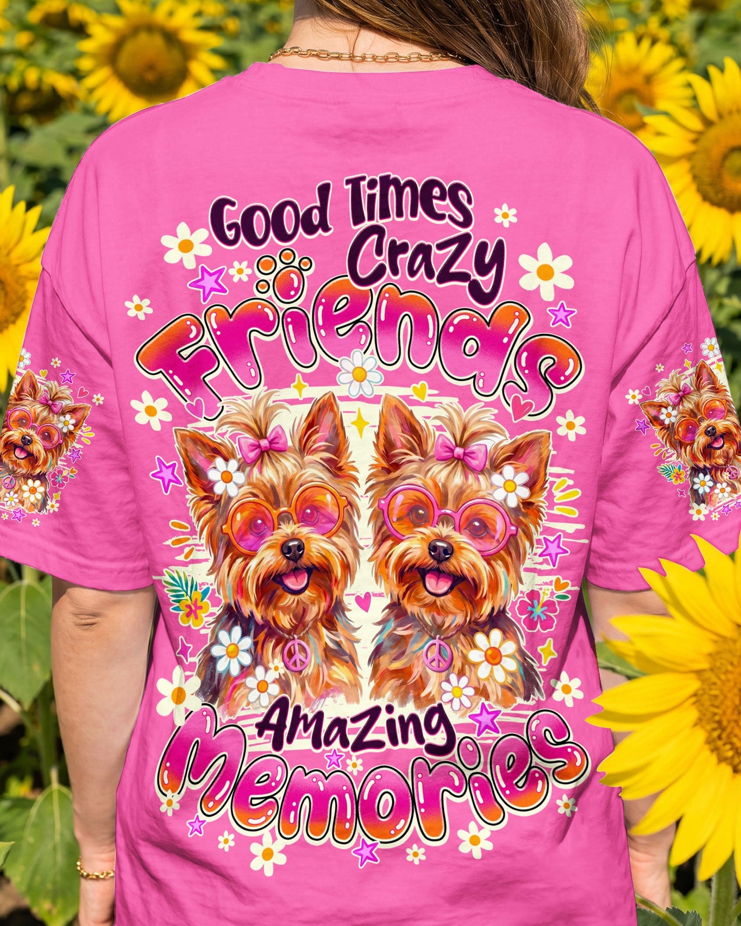 GOOD TIMES CRAZY FRIENDS YORKSHIRE TERRIER DOG ALL OVER PRINT - TY1405261