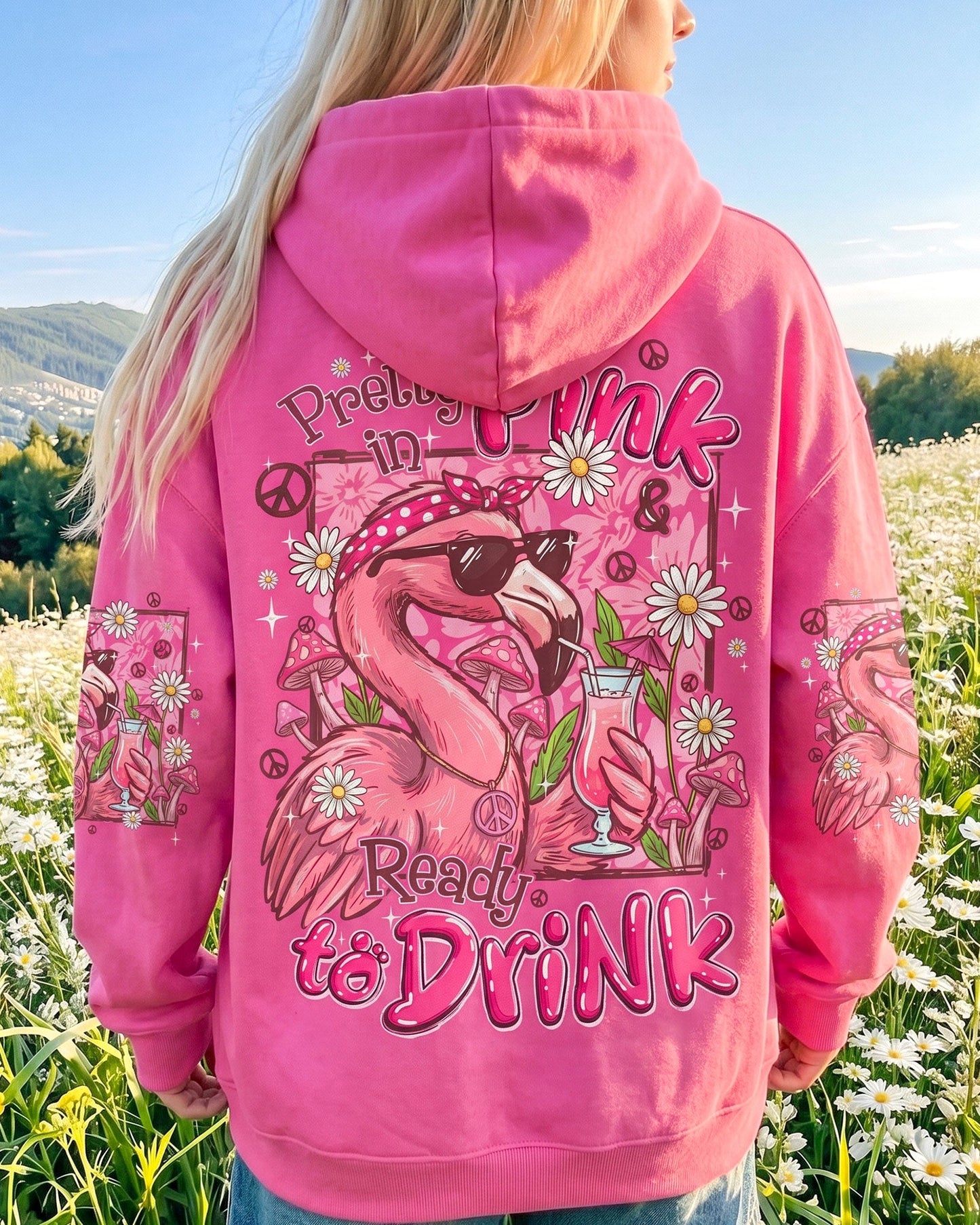 PRETTY IN PINK FLAMINGO ALL OVER PRINT - TYQY2206263