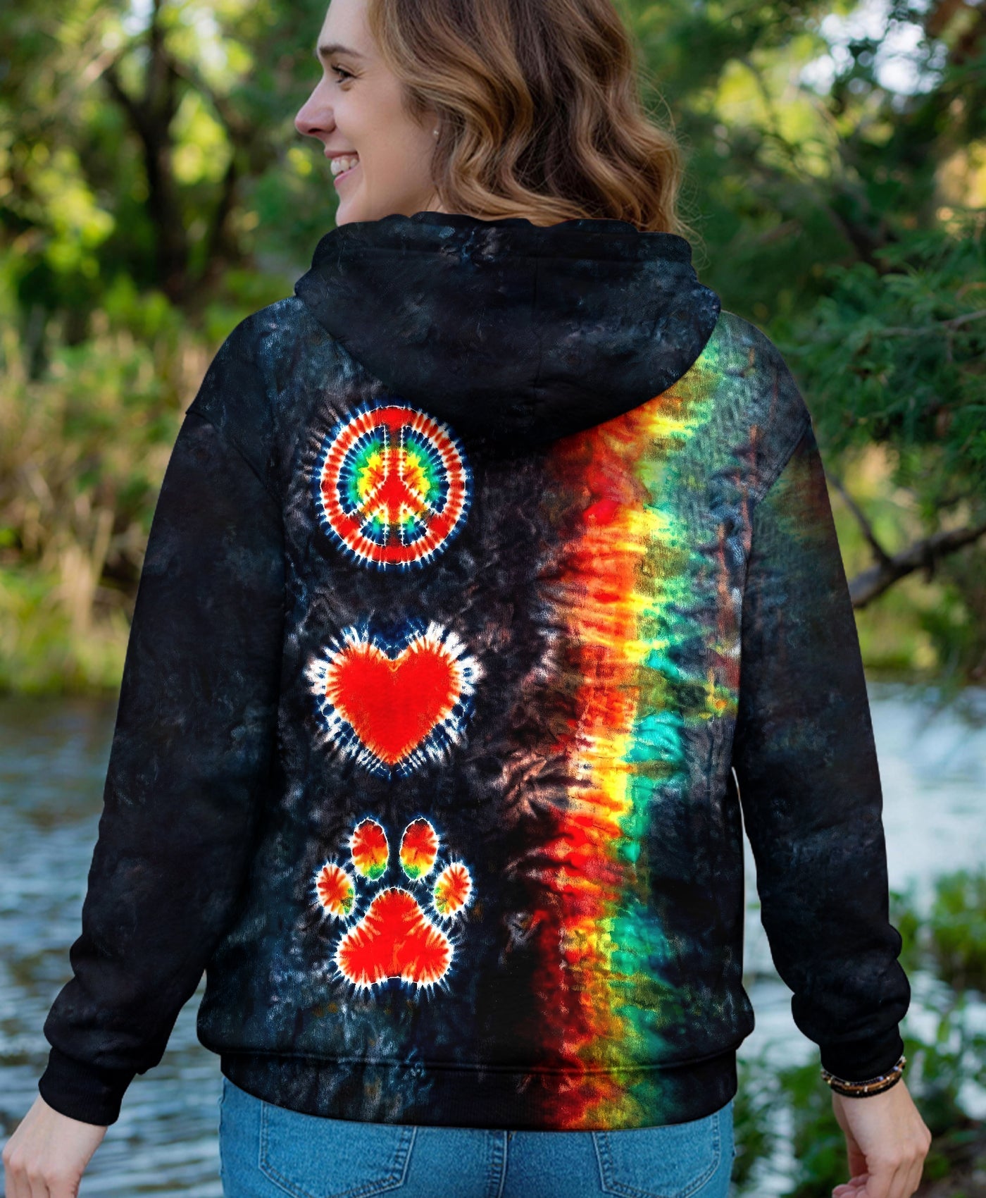 PEACE LOVE PAW PRINT ALL OVER PRINT - TLHG1505261