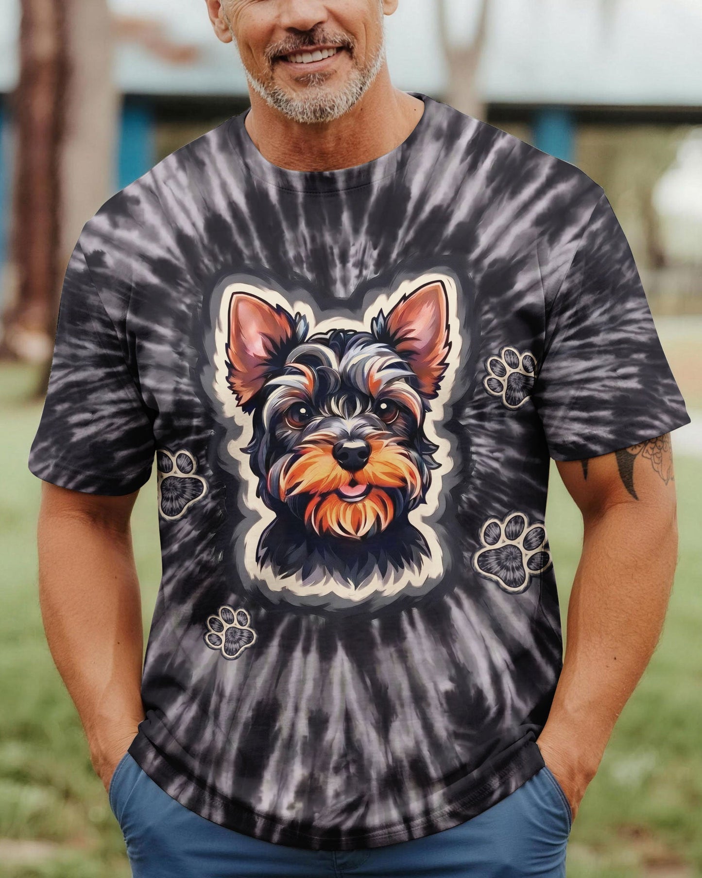 SMOKY YORKIE DOG VIBES ALL OVER PRINT - TYLN1405261