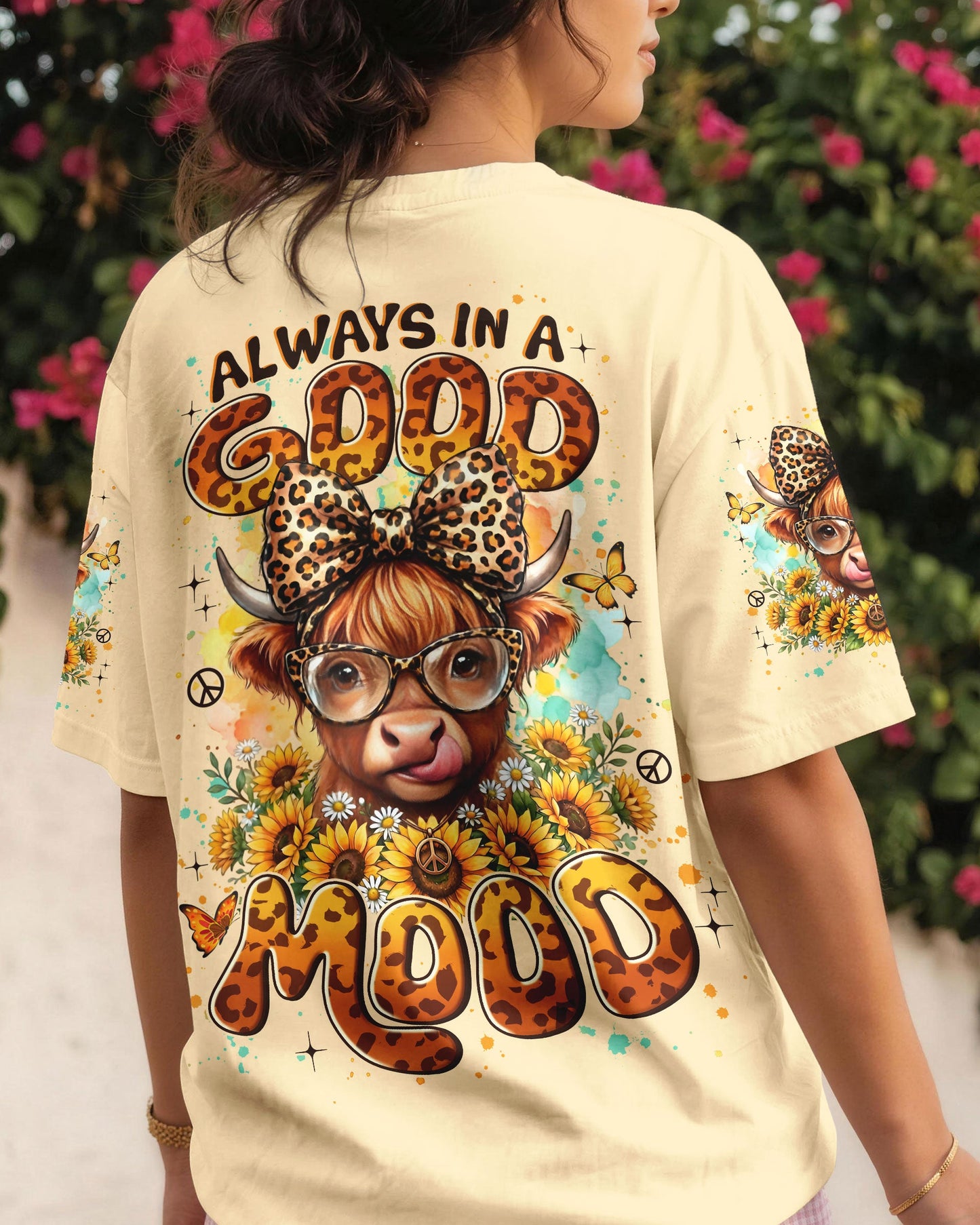 ALWAYS IN A GOOD MOOD COW ALL OVER PRINT - TYLN2105262