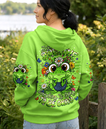 JUST BREATHE FROG ALL OVER PRINT - TLHG2206263