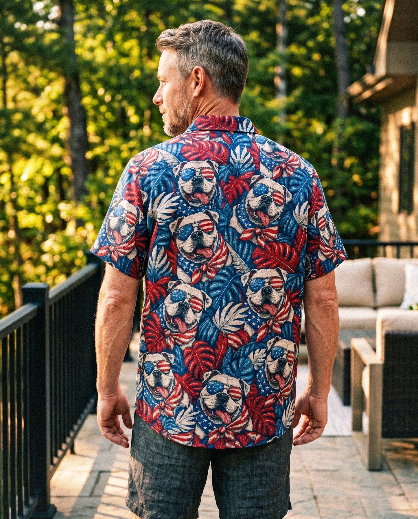 AMERICAN BULLDOG BUTTON-DOWN COLLAR SHIRT - KMTM0206261