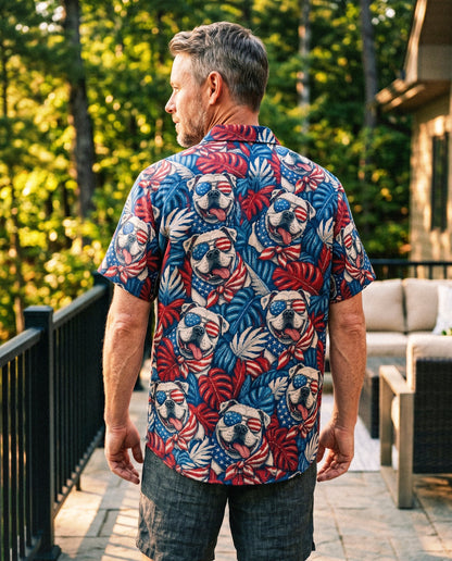 AMERICAN BULLDOG BUTTON-DOWN COLLAR SHIRT - KMTM0206261