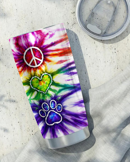PEACE LOVE PAW PRINT SWIRL TUMBLER  - TLHG1304267