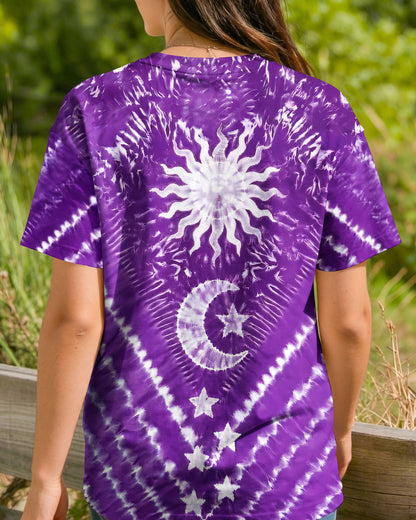 SUN MOON AND STARS PURPLE ALL OVER PRINT - TYQY1504261
