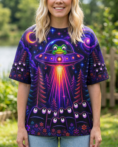 COSMIC FROG UFO PIXEL GALAXY ALL OVER PRINT – KMTM2705261