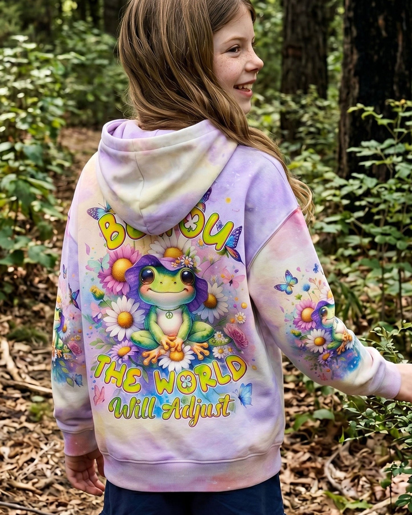 BE YOU THE WORLD WILL ADJUST FROG KIDS ALL OVER PRINT - TYQY1912232