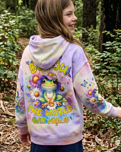 BE YOU THE WORLD WILL ADJUST FROG KIDS ALL OVER PRINT - TYQY1912232