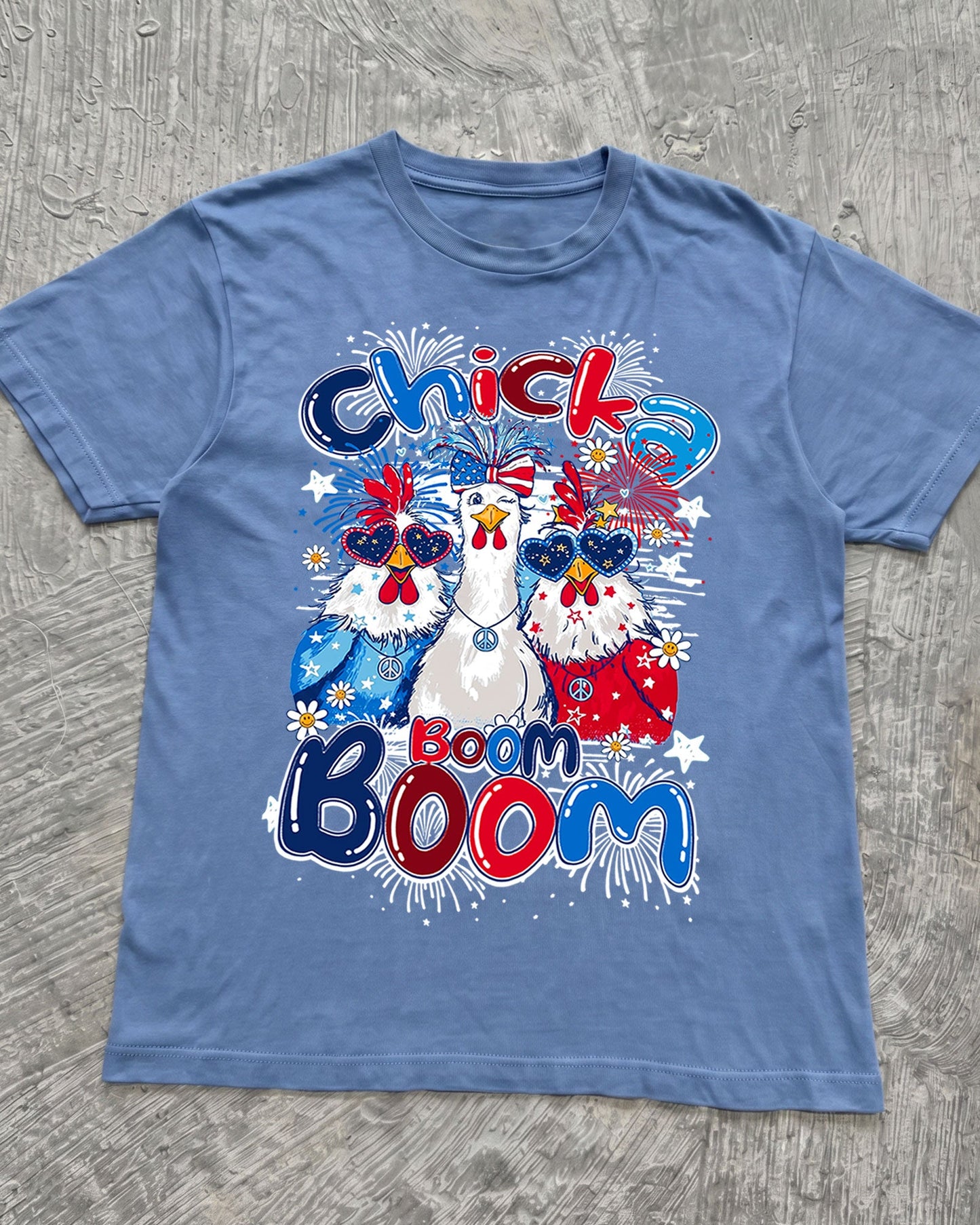 CHICKA BOOM BOOM HIPPIE CHICKEN COTTON SHIRT - TY0506261