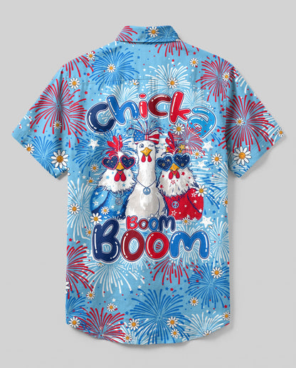 CHICKA BOOM BOOM HIPPIE CHICKEN BUTTON-DOWN COLLAR SHIRT - TY0406263