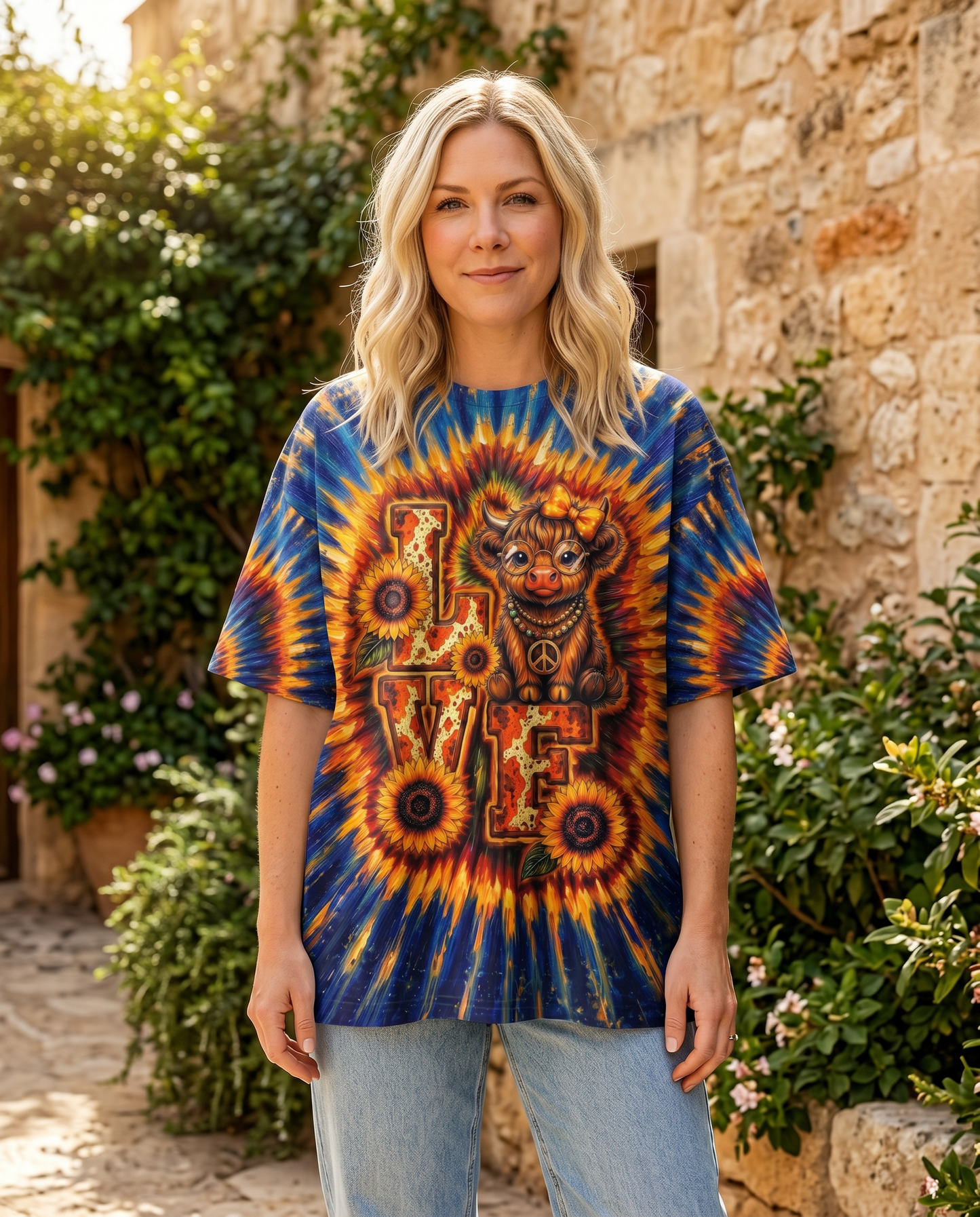 LOVE HEIFER SWIRL ALL OVER PRINT - KMTM2204261