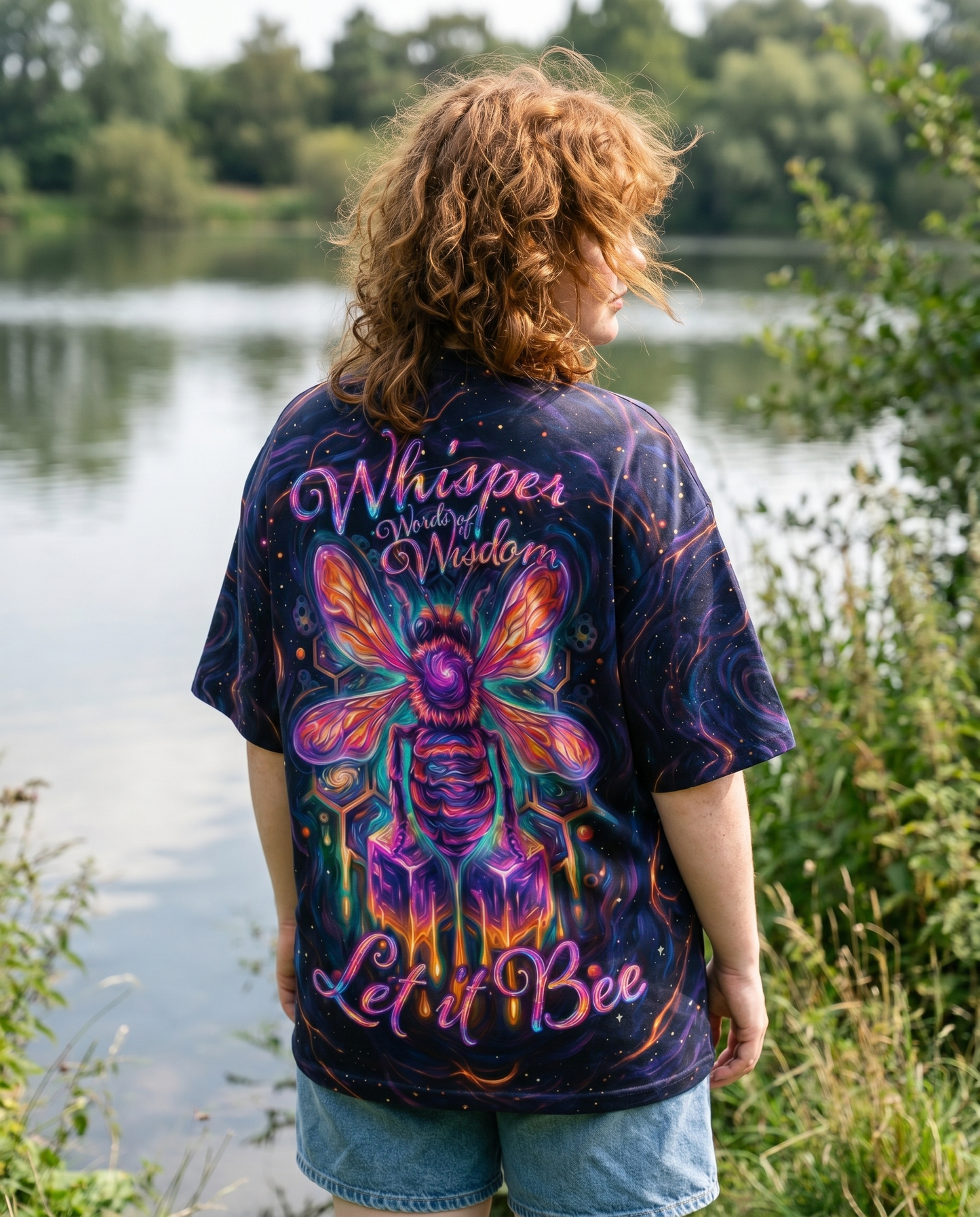 WHISPER WORDS OF WISDOM LET IT BE BEE GALAXY ALL OVER PRINT - KMTM1505261