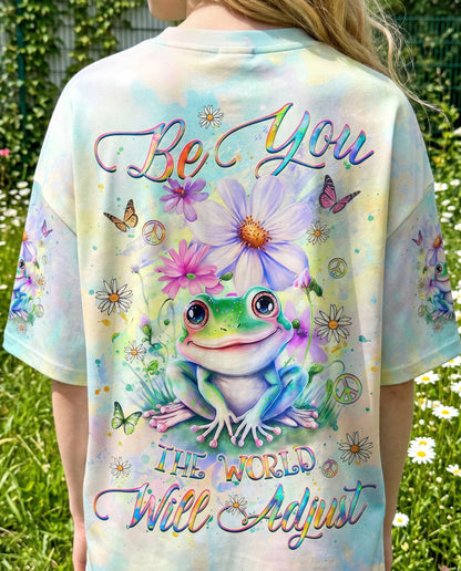 BE YOU THE WORLD WILL ADJUST FROG KIDS ALL OVER PRINT - YHKD1812233