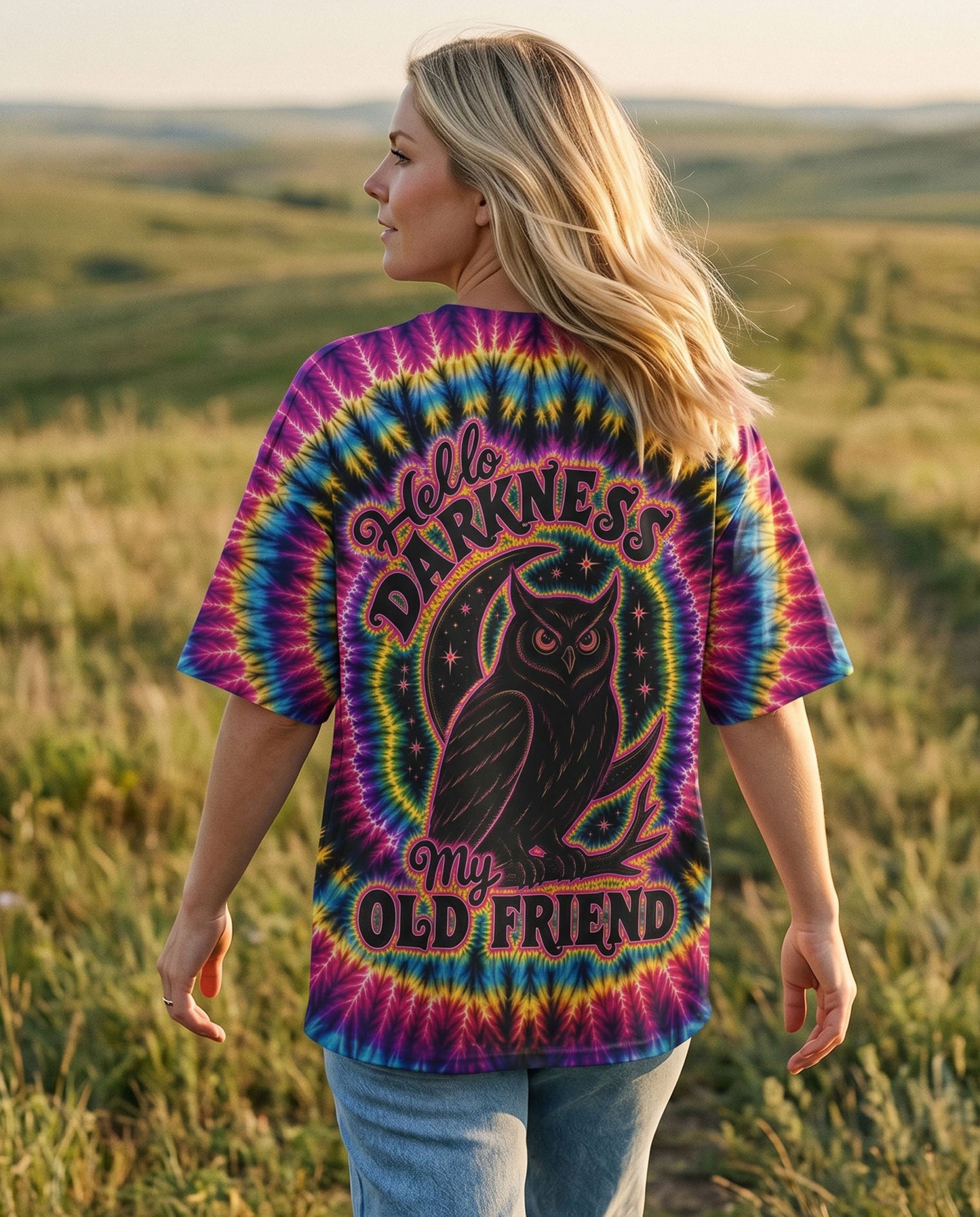 HELLO DARKNESS MY OLD FRIEND SWIRL ALL OVER PRINT - KMTM0405261