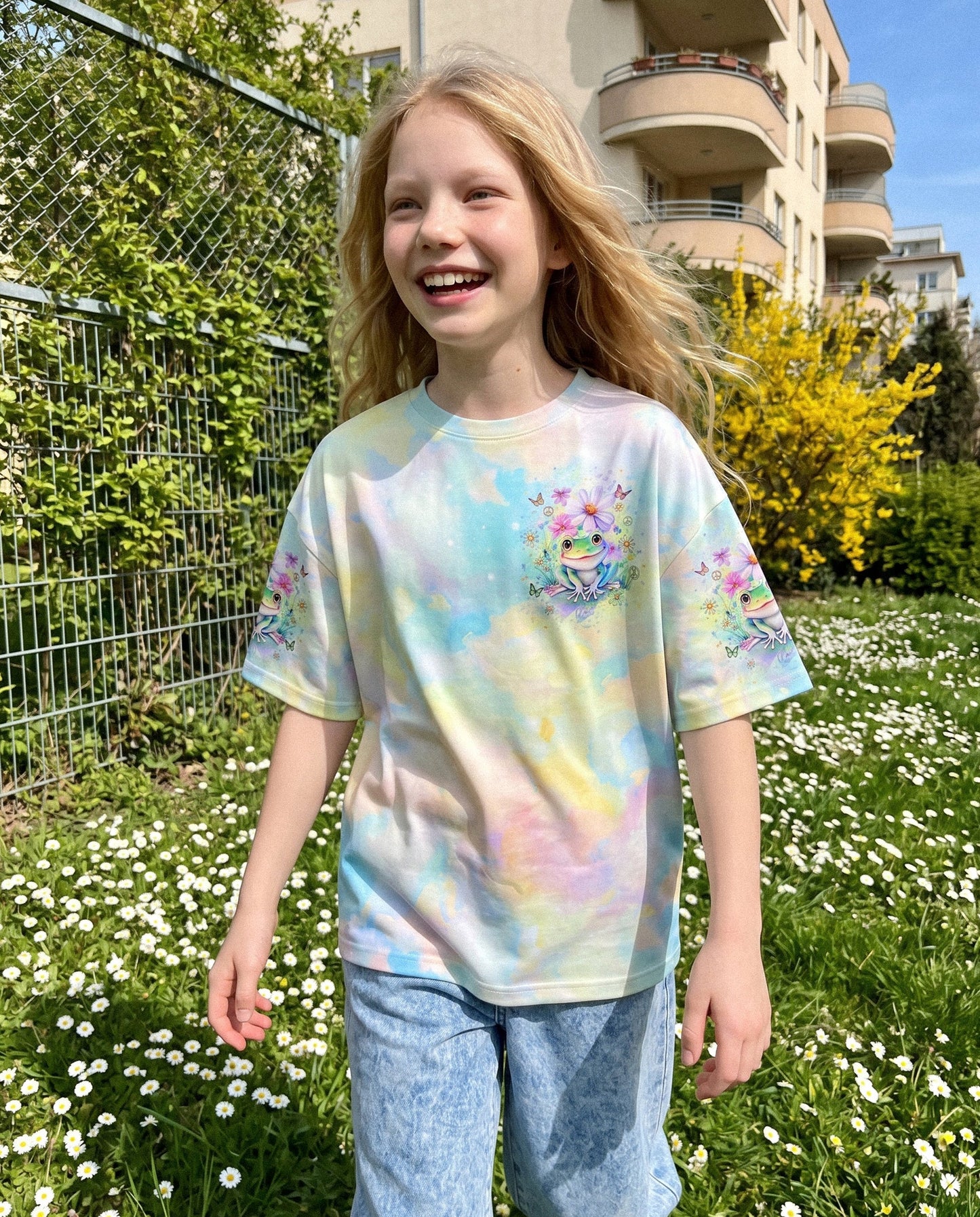 BE YOU THE WORLD WILL ADJUST FROG KIDS ALL OVER PRINT - YHKD1812233