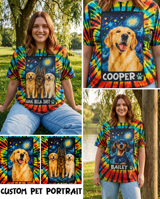 CUSTOM PET PORTRAIT GALAXY SWIRL ALL OVER PRINT - KMTM2306261