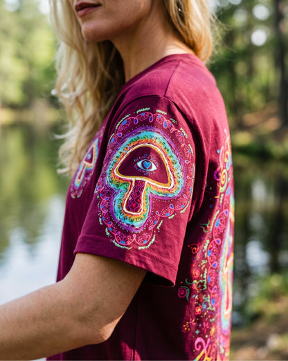 EAT MUSHROOMS SEE THE UNIVERSE COSMIC ALL OVER PRINT – KM1504261