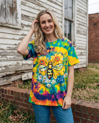 JUST BREATHE BEE SUNFLOWER ALL OVER PRINT - RI2304261