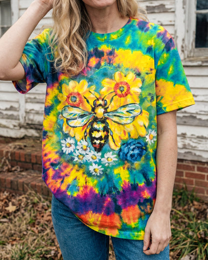 JUST BREATHE BEE SUNFLOWER ALL OVER PRINT - RI2304261