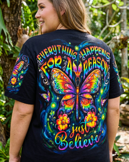 JUST BELIEVE BUTTERFLY GLOW ALL OVER PRINT - KM2404261