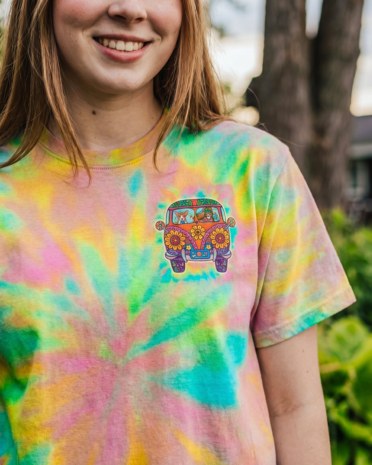 A BOHO GIRL & CHIHUAHUA COLORFUL ALL OVER PRINT - KM1304261