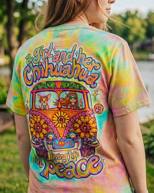A BOHO GIRL & CHIHUAHUA COLORFUL ALL OVER PRINT - KM1304261