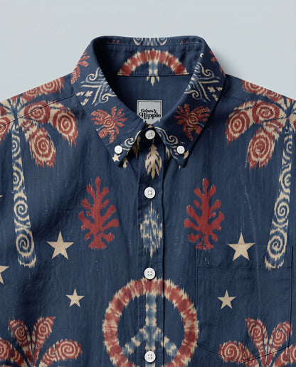 PEACE PALM IKAT BUTTON-DOWN COLLAR SHIRT - KMTM0906261