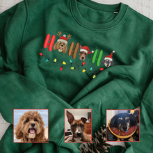Load image into Gallery viewer, Personalized Embroidered Pet Dog Cat Hohoho Christmas Hoodie Sweatshirt T-Shirt
