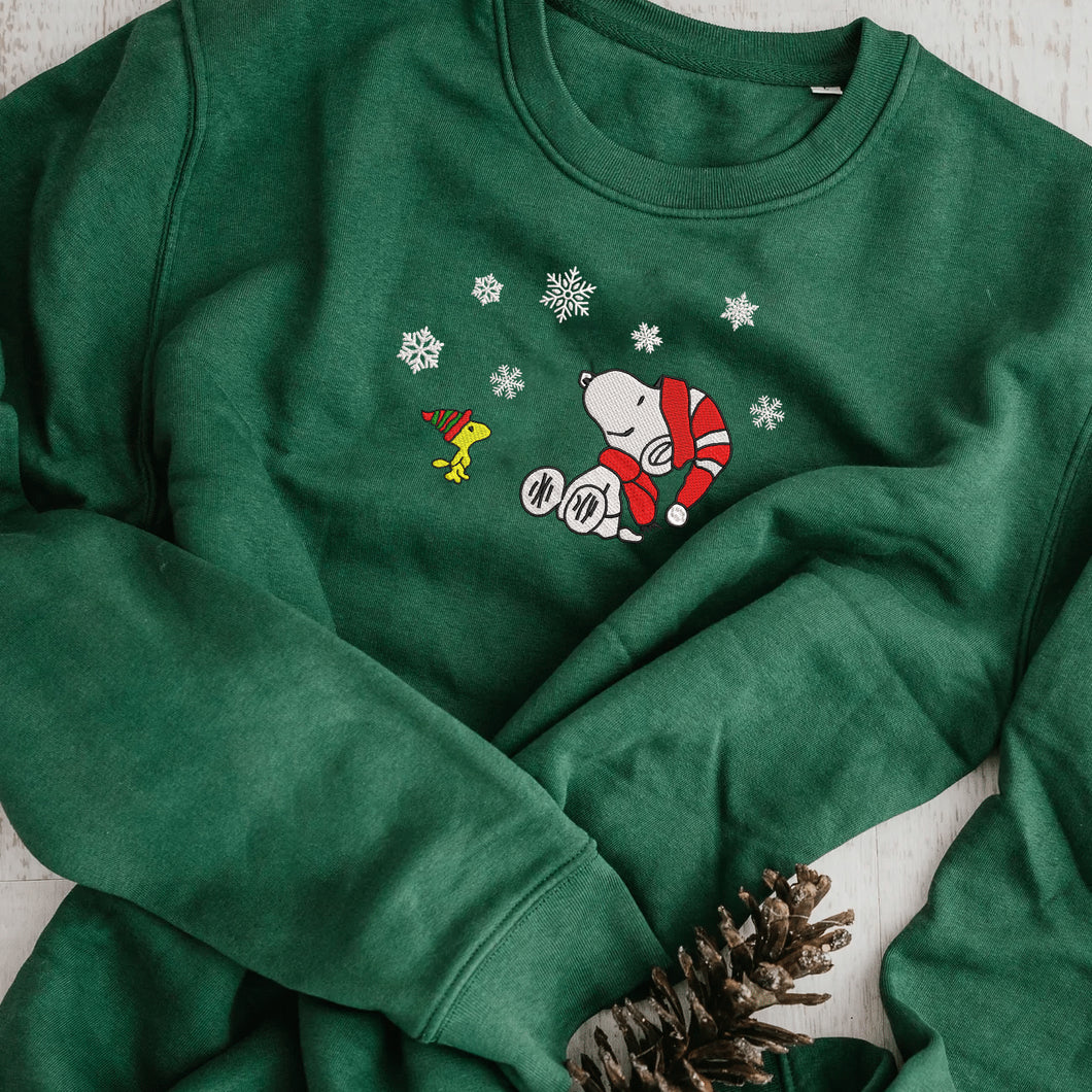 Cute Christmas Embroidered Hoodie Sweatshirt T-Shirt