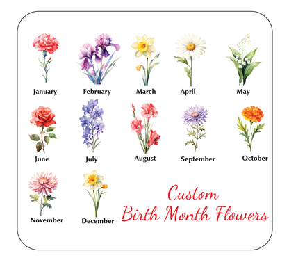 Mother's Day Personalized Birth Month Flower Sign