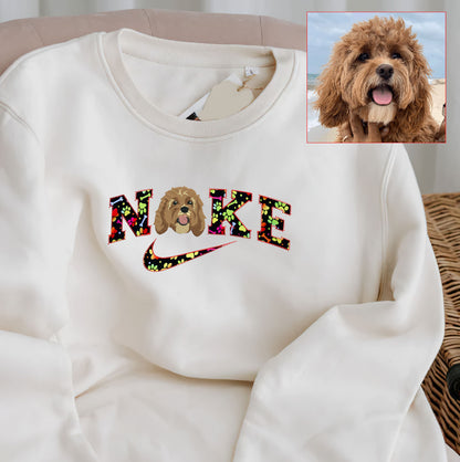 Personalized Pet Dog Cat Paw Embroidered T-Shirt Hoodie Sweatshirt
