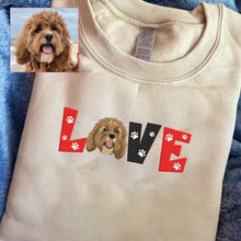 Load image into Gallery viewer, Personalized Pet Dog Cat LOVE Embroidered T-Shirt Hoodie Sweatshirt
