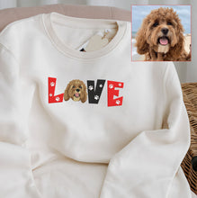 Load image into Gallery viewer, Personalized Pet Dog Cat LOVE Embroidered T-Shirt Hoodie Sweatshirt
